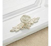 Shein 2 piezas Tiradores de gabinete de color blanco marfil, pomos de puerta de gabinete estilo europeo lacados, tiradores grandes y pequeños de muebles mod