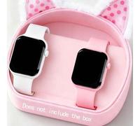 Shein 2 relojes de estilo de moda adecuados para adolescentes, minimalistas y lindos, con un diseño clásico. Reloj digital cuadrado con pantalla LED. Adecua