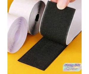 Shein 2 rollos/Set Cinta adhesiva fuerte de 3 metros de , autoadhesivo minimalista de nailon, una cinta de cada color (negro y blanco), para fijar cojines d