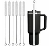 Shein 20/10/5/1 piezas Cepillo de limpieza para pajitas de taza, Limpiador de pajitas reutilizable, Adecuado para tazas de 40/30/20 onzas, Cepillo de limpie