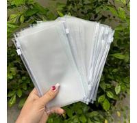 Shein 20/10/5 piezas Suministros para Regreso a Clases A6 6 Anillos Inserto de Carpeta con Cremallera Transparente Bolsas de Almacenamiento Impermeables de