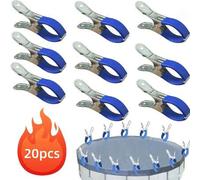Shein 20/10/6 piezas Clips para cubierta de piscina, clips de doble cabeza, clips resistentes al viento, clips de instalación con película protectora, clips