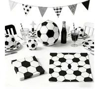 Shein 20/40/60 piezas Servilletas con tema de fútbol, servilletas de papel con patrón de fútbol. Servilletas desechables para fiestas. Servilletas de restau