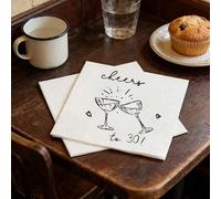 Shein 20/40/60 piezas Servilletas de papel desechables para barra de bebidas de fiesta de cumpleaños 30, servilletas de cena de 2 capas con estampado de cop