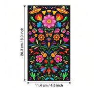 Shein 20/40/60 piezas,Toallas desechables rectangulares con diseño floral de Carnaval Mexicano,Servilletas de cóctel de estilo folclórico colorido para el 5
