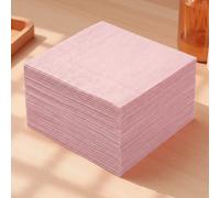 Shein 20/50/80 Piezas Servilletas de Cóctel, Servilletas Desechables de 2 Capas de Color Rosa Claro, Perfectas para el Día de San Valentín y Fiestas, Ideale