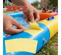 Shein 20/50 piezas Parches redondos transparentes e impermeables para reparar flotadores de piscina, kit de parches inflables, aptos para aros de natación,