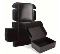Shein 20 cajas de cartón negro, cajas de papel pequeñas, cajas de avión, cajas de empaque mini, empaque de jabón hecho a mano, cajas divisoras, adecuadas pa