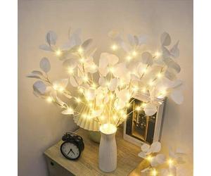 Shein 20 luces LED en forma de rama con hojas de manzana, adecuadas para la decoración del hogar y la oficina, se pueden usar para el cabecero de la cama, l
