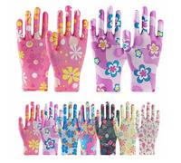 Shein 20 piezas/10 sets Guantes de jardinería con estampado floral para mujeres, guantes de trabajo de jardín con agarre antideslizante, guantes de jardiner
