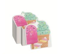 Shein 20 piezas / 40 piezas / 100 piezas Servilletas de fiesta de helado, servilletas de cóctel de helado para cena, almuerzo, forma de helado, suministros