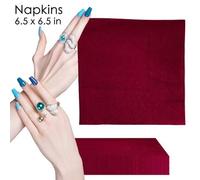 Shein 20 piezas/40 piezas/60 piezas Servilletas desechables de 2 capas de color burdeos suave, 33 cm * 33 cm, para fiesta de almuerzo de una sola vez, toall