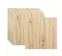 Shein 20 piezas Adhesivos de pared 3D de grano de madera, papel tapiz de azulejos de pared autoadhesivo, fácil de aplicar, pelar, limpiar y cortar, adecuado