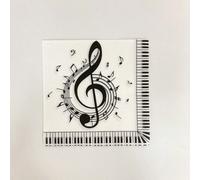 Shein 20 piezas/bolsa Servilletas decorativas con tema de festival de música Papel tisú impreso para fiestas, banquetes y celebraciones Servilletas cuadrada