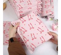 Shein 20 piezas Bolsas de almacenamiento con diseño de corazón, lazo rosa, cinta roja, bolsas de plástico PE para envíos, bolsas de logística gruesas, adecu