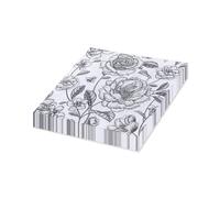 Shein 20 piezas de 13 * 13 pulgadas Servilletas desechables con estampado de flores, con patrones de rosas blancas y negras, útiles para fiestas de cumpleañ