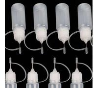 Shein 20 piezas de botellas de plástico de 20ml con puntas de aguja y embudos - Almacenamiento de adhesivos de precisión, dispensador de líquidos, contenedo