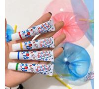 Shein 20 piezas de burbujas de plástico clásicas de 4 colores con diseño de panda, globos de burbujas de colores para fiestas, se inflan con pajitas, rellen