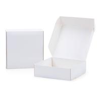 Shein 20 piezas de cajas de regalo de cartón blanco, cajas de avión de papel pequeñas, cajas de empaque mini, empaque para jabón hecho a mano, cajas divisor