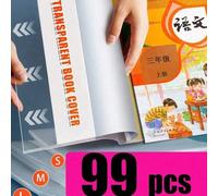 Shein 20 Piezas de Cubiertas de Libros de Plástico - 10/20 Fundas Transparentes de PVC, Protectores de Libros Impermeables y Reutilizables, Cubiertas Claras