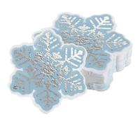 Shein 20 piezas de servilletas de copo de nieve, servilletas de papel azul plateado para Navidad, servilletas desechables de 2 capas para cócteles y bebidas