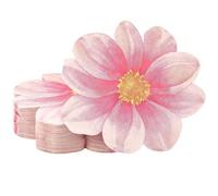Shein 20 piezas de servilletas de papel desechables con patrón de flores rosas, servilletas de decoración de fiesta con tema floral, patrón de flores de acu