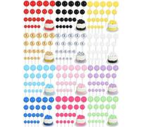 Shein 20 piezas Decoraciones de pastel de bolas de espuma, 4 tamaños & múltiples colores, adecuado para cumpleaños, bodas, despedidas de soltera, bautizos,