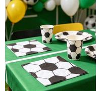 Shein 20 piezas Servilletas de papel desechables con forma de balón de fútbol, servilletas de papel para fiesta de fútbol, servilletas de papel con diseño d