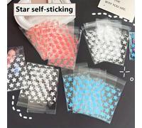 Shein 200 piezas Bolsas de regalo con forma de estrella autoadhesivas, 7.9 cm x 13 cm, perfectas para el empaquetado de joyería y artículos de papelería, en