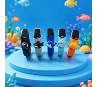 Shein 2026 Nuevo Set de 5 piezas Reloj electrónico con pantalla táctil LED y decoración de colgante de dibujos animados de la serie favorita del océano para