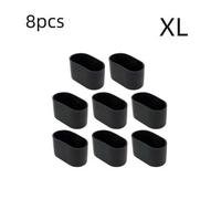 Shein 20mm X 40mm Tapas ovaladas de plástico para patas de silla, tamaño pequeño, negro, almohadillas para muebles de interior/exterior