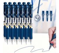 Shein 22 bolígrafos azules neutros, diseñados para médicos y enfermeras - Diseño de agarre suave y secado rápido de 0.5 mm, [2 bolígrafos + 20 recambios] Ad