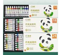 Shein 24/18/12 Colores Set de Pintura Acrílica de 5ML, 24 Colores de Pinturas Acrílicas, No Destiñen, Pigmentos Ricos, Adecuado para Principiantes, Niños, A