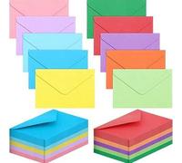 Shein 24/60 piezas Sobres de tarjeta de regalo de colores mixtos, mini sobres de varios colores - para invitaciones de eventos y fiestas, tarjetas de felici
