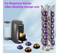 Shein 24 cápsulas Soporte giratorio de cápsulas de café de 360 grados, adecuado para el hogar, la oficina y la cocina