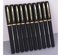 Shein 24 piezas Bolígrafos elegantes de gran capacidad en negro & dorado, punta fina de 0.5mm, tinta negra, agarre cómodo, bolígrafos de punta de bola, vuel