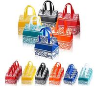 Shein 24 piezas Bolsa de entrega aislada con flores surtidas - Material de PP reutilizable, adecuada para pasteles, té de burbujas, etc. | Embalaje de regal