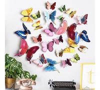 Shein 24 piezas Pegatinas de mariposa 3D, pegatinas, vinilos decorativos para el hogar, decoración de primavera para refrescar tu hogar, pegatinas de decora