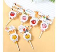 Shein 24 piezas Tarjetas de decoración de paleta con forma de perro salchicha, Tarjetas portapaleta para fiesta de baby shower, Tarjetas decorativas de cara
