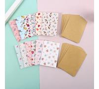 Shein 24 piezas Tarjetas de regalo para fiestas con patrones de flores surtidos, tarjetas de felicitación y sobres, de vuelta a la escuela, Día de San Valen