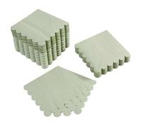 Shein 25/50/100 piezas Servilletas de Cóctel con Bordes Ondulados, 2 Capas, 5 X 5 Pulgadas Servilletas Desechables para Postres para Decoraciones de Boda, C