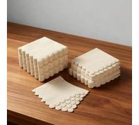 Shein 25/50/100 piezas Servilletas de Cóctel de 5 x 5 Pulgadas 2 Capas con Borde Ondulado Servilletas de Postre Plegables Desechables para Cena Boda Fiesta