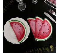 Shein 25/50 hojas de servilletas desechables con estampado de sandía, servilletas de papel con estampado de frutas para fiestas, 3 capas gruesas y suaves, d