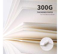 Shein 25 piezas 300g Papel de boceto de algodón grueso, Papel de acuarela A4/A5/A6, Papel de dibujo blanco con textura de algodón, Adecuado para manualidade