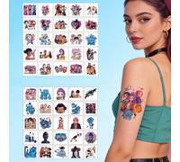 Shein 25 piezas Paquete de pegatinas con tema K-POP D-Emon H-Unters (25 piezas/set), pegatinas impermeables con personajes de ídolos, pegatinas decorativas