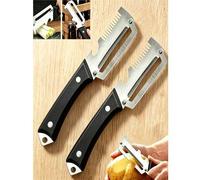 Shein 2pcs/1 pieza (3-En-1) Pelador y Rallador de Acero Inoxidable Resistente, Adecuado para Varias Frutas y Verduras. Pelador y Rebanador de Verduras Multi