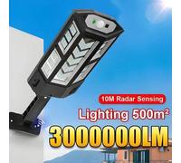 Shein 3.000.000 lúmenes Luz solar súper brillante, Foco solar de alta potencia, Luz LED solar con sensor de movimiento para exteriores, Foco, Aplique de par