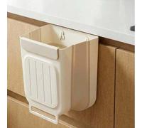 Shein 3/1 pieza Cubo de basura de cocina, cubo de almacenamiento plegable montado en la pared para la puerta del gabinete de la cocina, cubo de basura de al