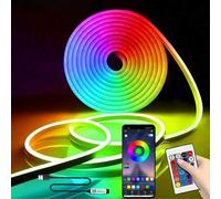 Shein 3,28 pies /6,56 pies /9,84 pies /16,4 pies Luces LED, Tira de luz de neón LED 5V RGB, Tira de luz de neón LED para dormitorio, Control remoto de 24 te