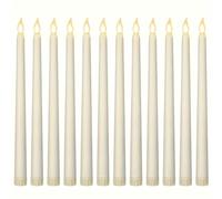 Shein 3/6/12 piezas Velas LED sin llama de color beige para Halloween y Navidad, Luces de vela LED de poste largo, Luz de decoración del hogar, Iluminación